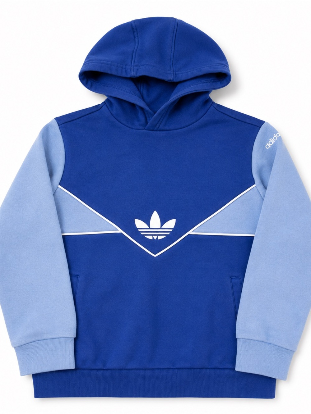 adidas Blue & Light Blue Trefoil Pullover Crewneck